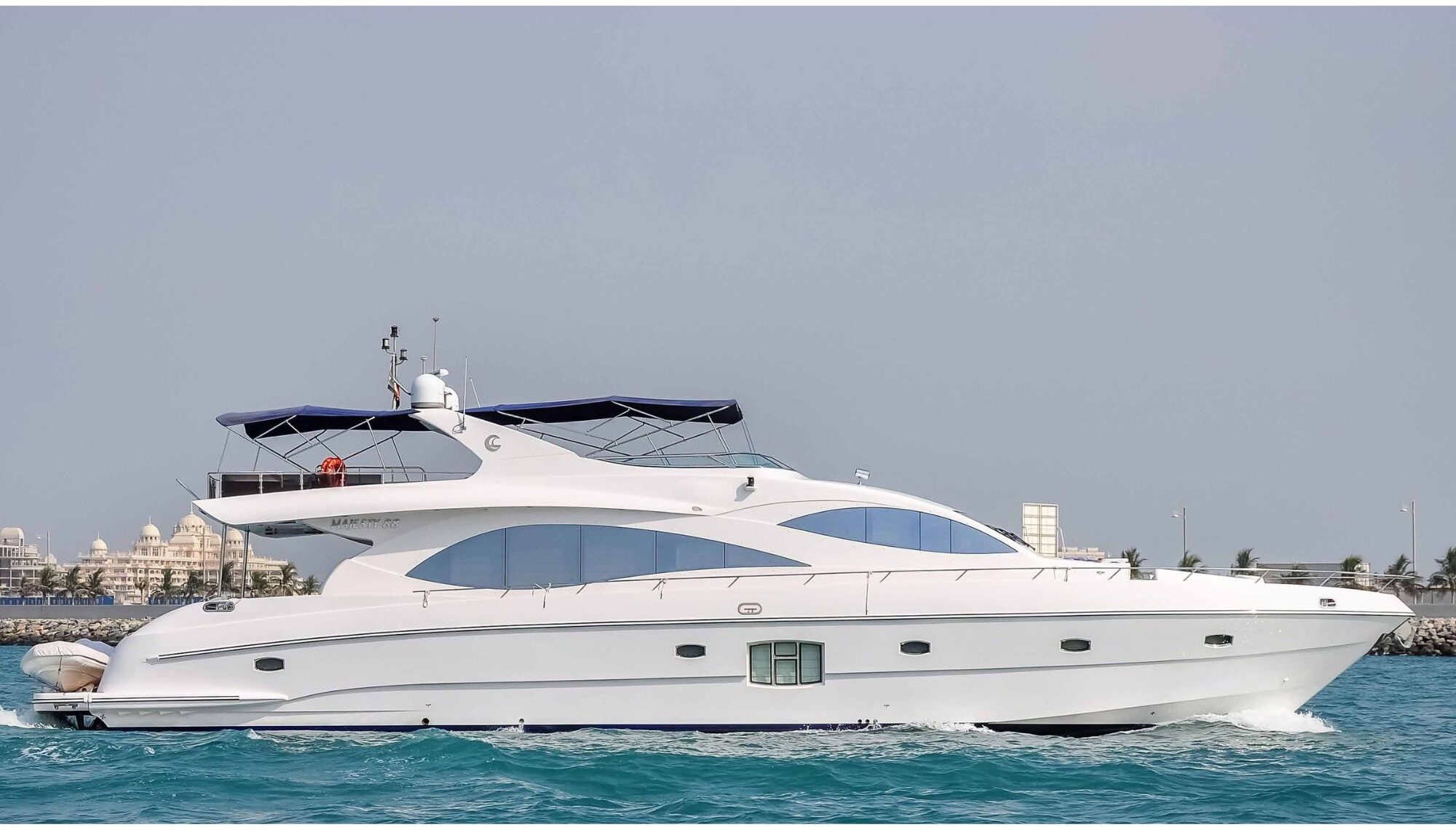 88ft yacht marina outside
